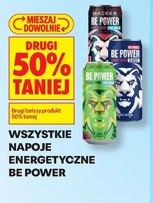 Napój energetyczny Be Power Hacker Zero Sugar promocja w Biedronka