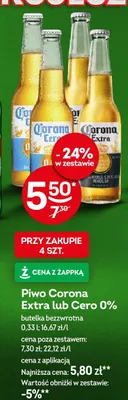 Piwo bezalkoholowe Corona Cero 0% promocja w Żabka