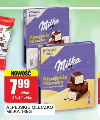 Alpejskie Mleczko waniliowe Milka promocja w Bingo