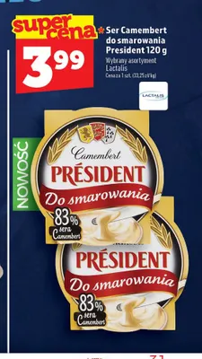 Ser Camembert do smarowania Président promocja w TOPAZ