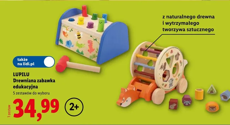 Drewniana zabawka edukacyjna promocja w Lidl