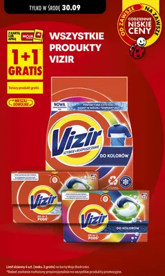 Kapsułki do prania All-in-1 Pods Vizir promocja w Biedronka