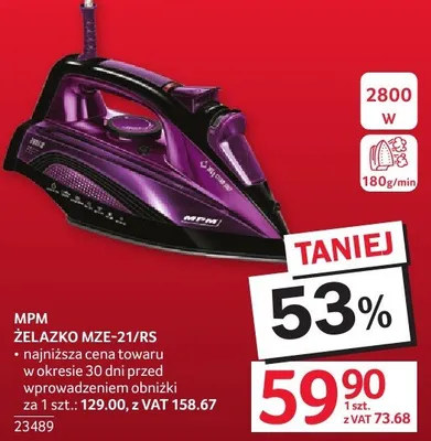 Żelazko MZE-21/RS MPM promocja w Selgros