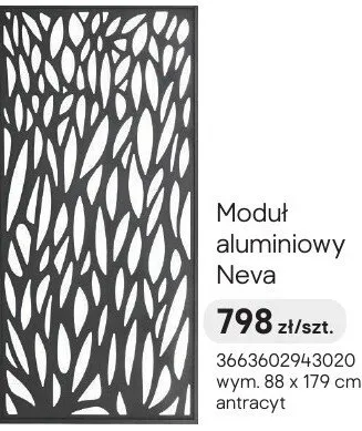 Moduł aluminiowy Neva antracyt promocja w Castorama