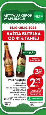 Piwo Książęce Miodowy Lager promocja w Żabka