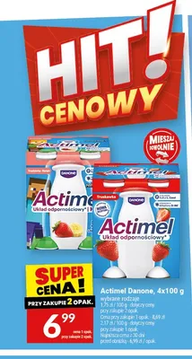 Napój jogurtowy Actimel Danone promocja w Twój Market