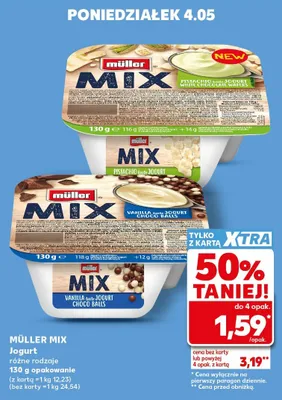 Jogurt Müller Mix pistachio promocja w Kaufland