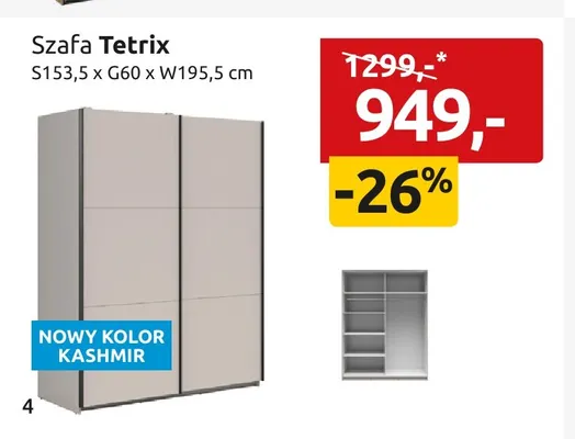 Szafa Tetrix promocja w Black Red White