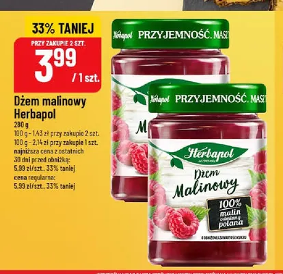 Dżem malinowy Herbapol promocja w POLOmarket