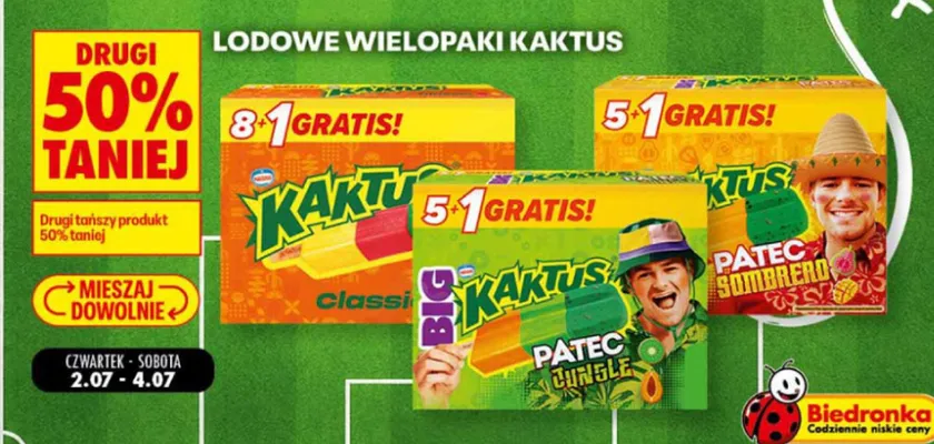Lody Kaktus Classic 9-pak promocja w Biedronka