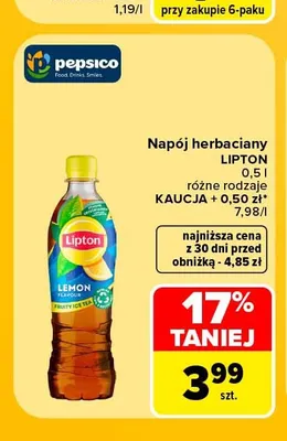 Napój herbaciany Lipton promocja w Carrefour