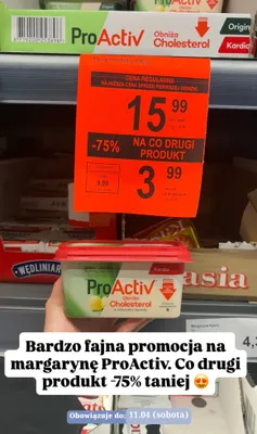 Margaryna ProActiv obniża cholesterol promocja w Aldi