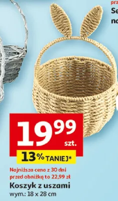 Koszyk z uszami promocja w Auchan