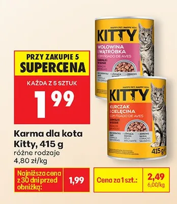 Karma dla kota różne rodzaje promocja w Biedronka