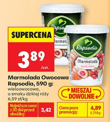 Marmolada owocowa wieloowocowa Rapsodia promocja w Biedronka