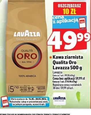 Kawa ziarnista Qualita Oro Lavazza promocja w TOPAZ