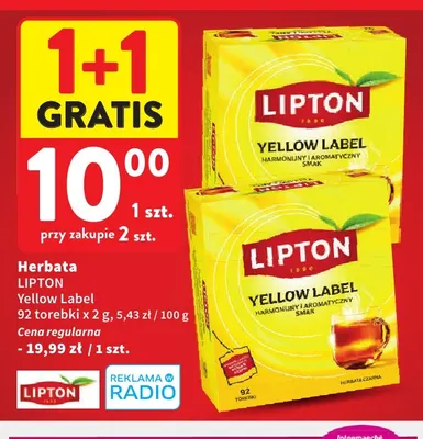Herbata Lipton Yellow Label promocja w Intermarche