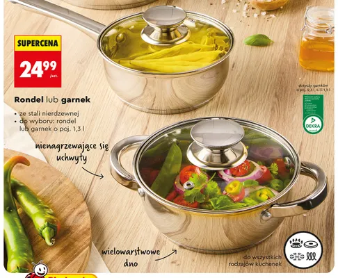 Garnek ze stali nierdzewnej 1,3 l Smukee promocja w Biedronka