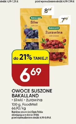 Owoce suszone żurawina Bakalland promocja w Chata Polska