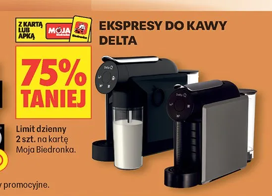Ekspres do kawy DELTA promocja w Biedronka