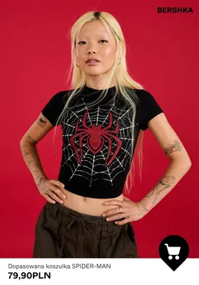 Dopasowana koszulka SPIDER-MAN Bershka promocja w Bershka