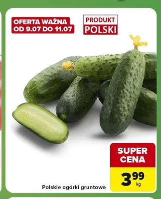 Ogórki gruntowe polskie promocja w Carrefour Express