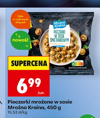 Pieczarki mrożone w sosie Mroźna Kraina promocja w Biedronka