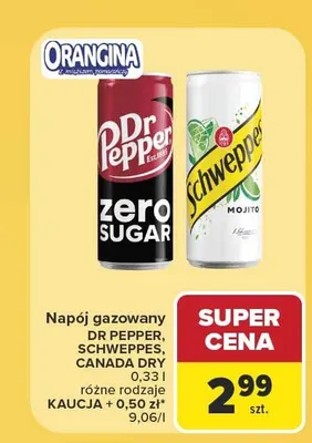Napój gazowany Canada Dry promocja w Carrefour