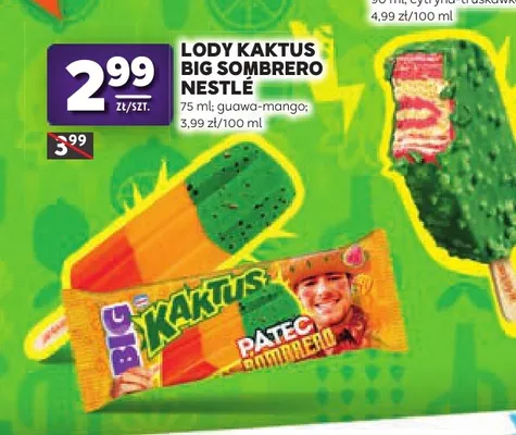 Lody Kaktus Big Sombrero Nestlé promocja w Stokrotka