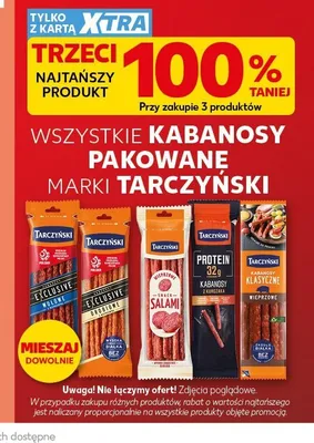 Kabanosy klasyczne wieprzowe Tarczyński promocja w Kaufland