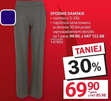 Spodnie damskie rozmiary S-3XL promocja w Selgros