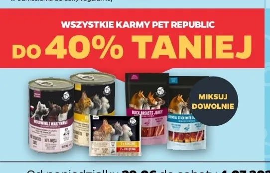 Karma dla psów Pet Republic promocja w Netto