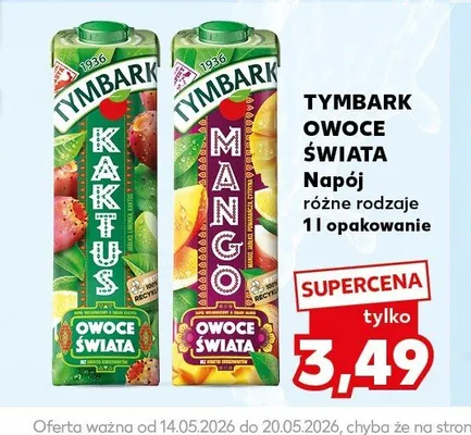 Napój Tymbark Owoce Świata Mango promocja w Kaufland