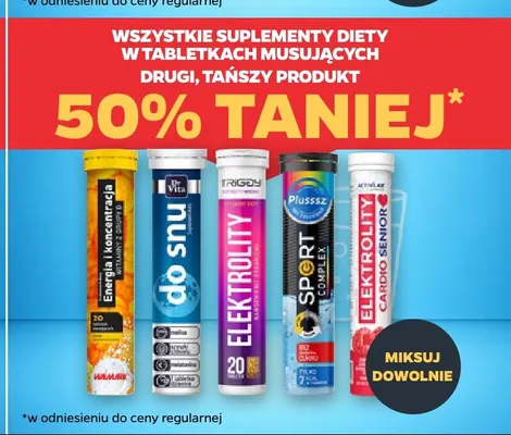 Suplementy diety w tabletkach musujących promocja w Netto
