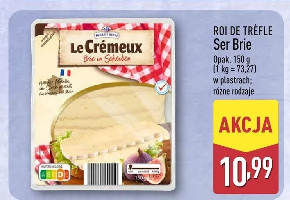 Ser Brie w plasterkach różne rodzaje promocja w Aldi