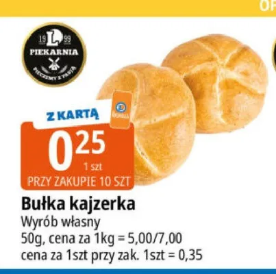Bułka kajzerka promocja w Leclerc