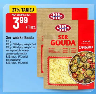 Ser wiórki Gouda Mlekovita promocja w POLOmarket