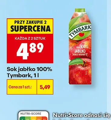 Sok jabłko Tymbark promocja w Biedronka
