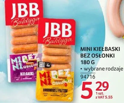 Mini kiełbaski bez osłonki JBB Bałdyga 180g wybrane rodzaje promocja w Selgros