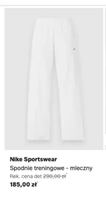 Spodnie treningowe Nike Sportswear mleczny promocja w Lounge by Zalando