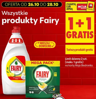 Kapsułki do zmywarki Fairy Original All in One promocja w Biedronka
