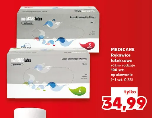 Rękawice lateksowe S Medicare promocja w Kaufland