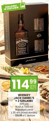 Whiskey Jack Daniel's + 2 szklanki promocja w Twój Market