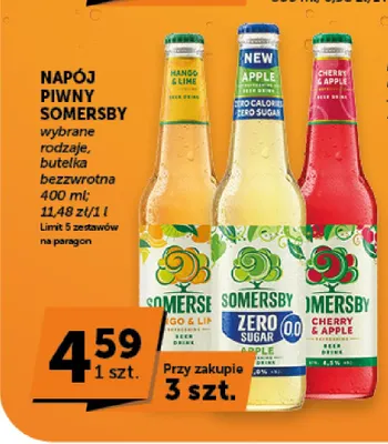 Napój piwny Somersby Cherry & Apple promocja w Groszek