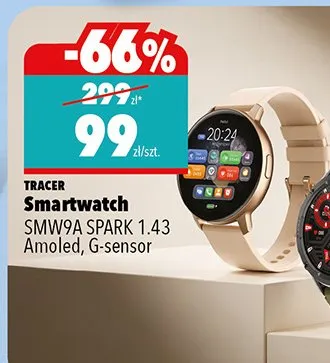 Smartwatch SMW9A SPARK 1.43 Amoled, G-sensor promocja w Biedronka Home