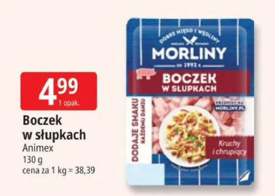 Boczek w słupkach promocja w Leclerc