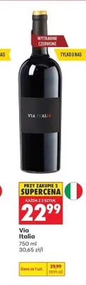 Wino Via Italia promocja w Biedronka