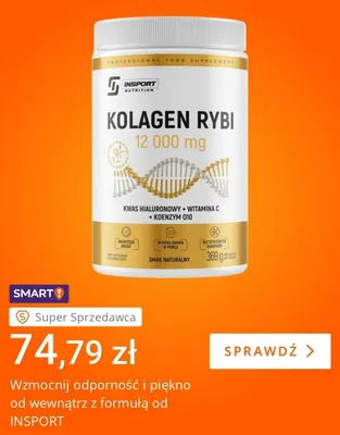 Suplement diety Kolagen Rybi 12 000 mg Insport Nutrition promocja w Allegro
