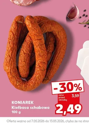 Kiełbasa schabowa Koniarek promocja w Kaufland