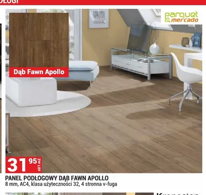 Panele podłogowe Parquet & Mercado Dąb Fawn Apollo promocja w Merkury Market
